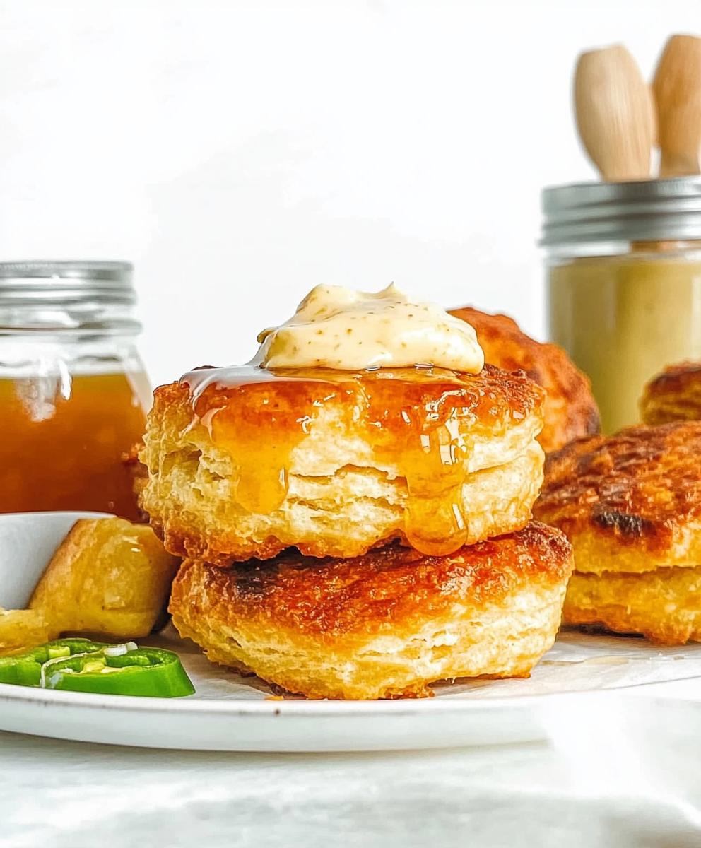 Fried Chicken Biscuits With Hot Honey Butter Recipe