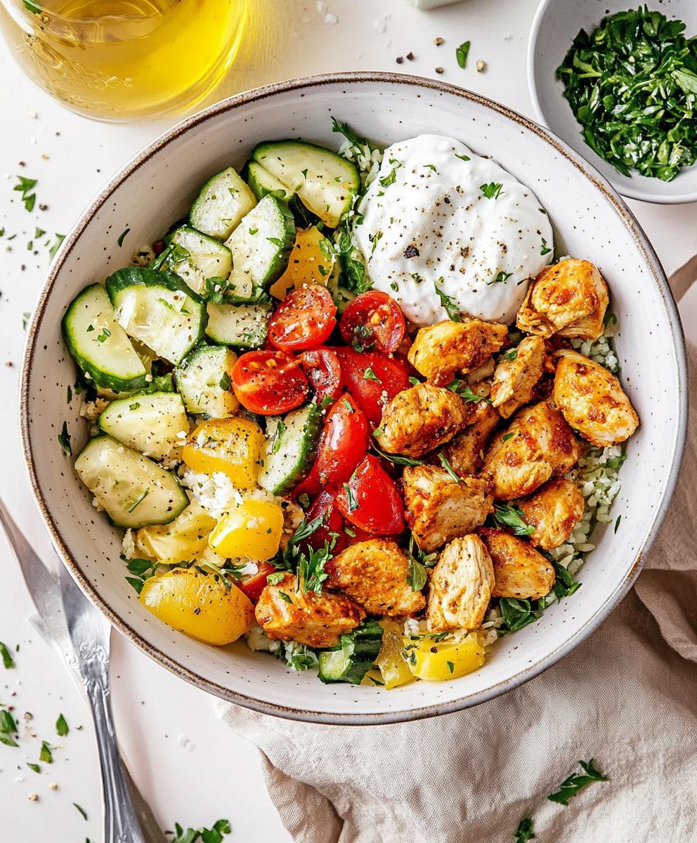 Greek Chicken Bowls Recipe