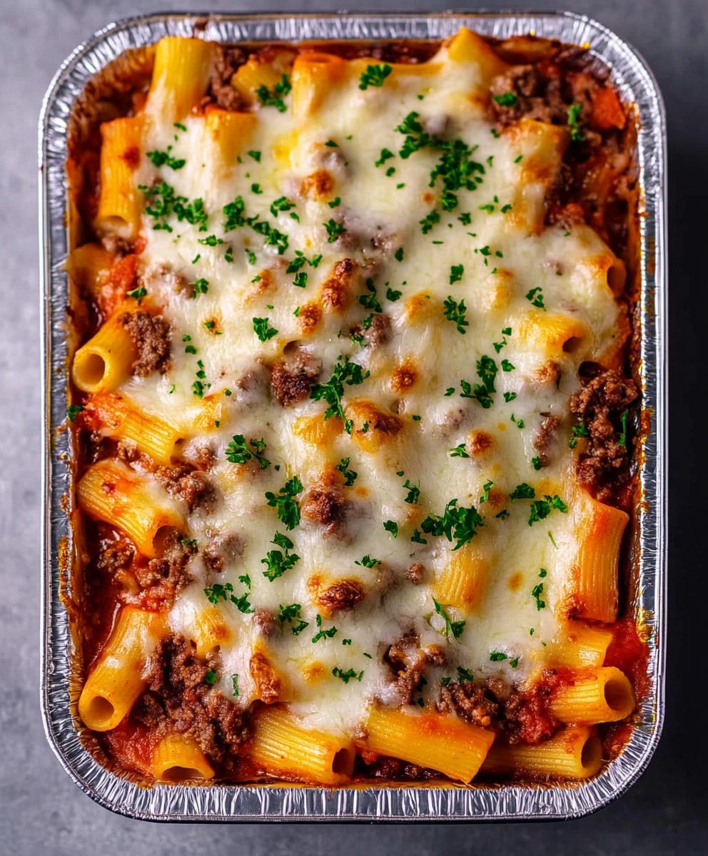 Ground Beef Baked Rigatoni Recipe