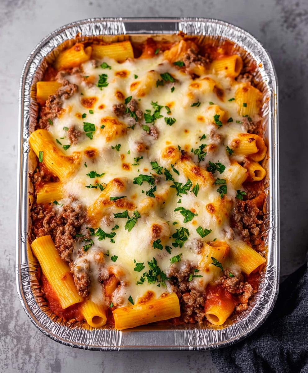 Ground Beef Baked Rigatoni Recipe