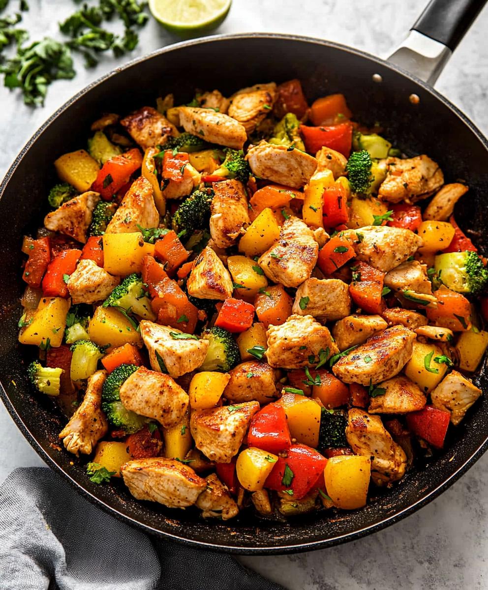 Healthy Chicken And Vegetables Skillet Recipe