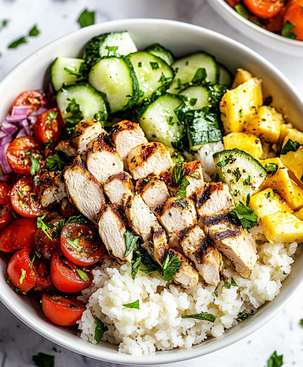 Healthy Greek Chicken Bowls Recipe
