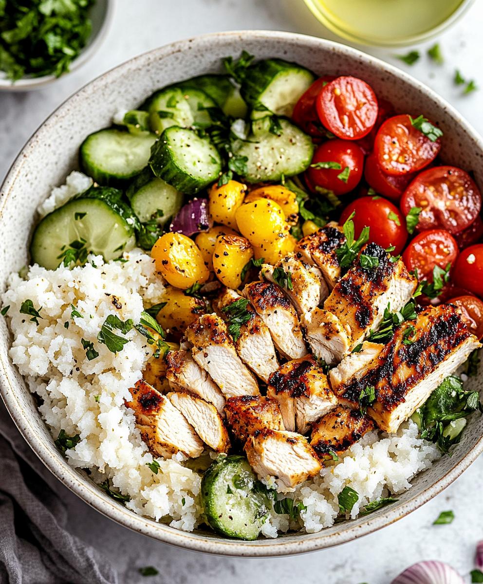 Healthy Greek Chicken Bowls Recipe