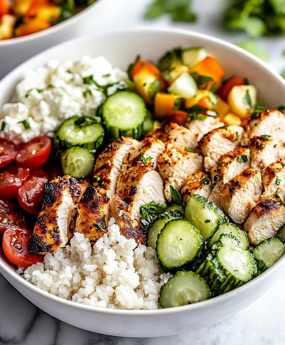 Healthy Greek Chicken Bowls Recipe