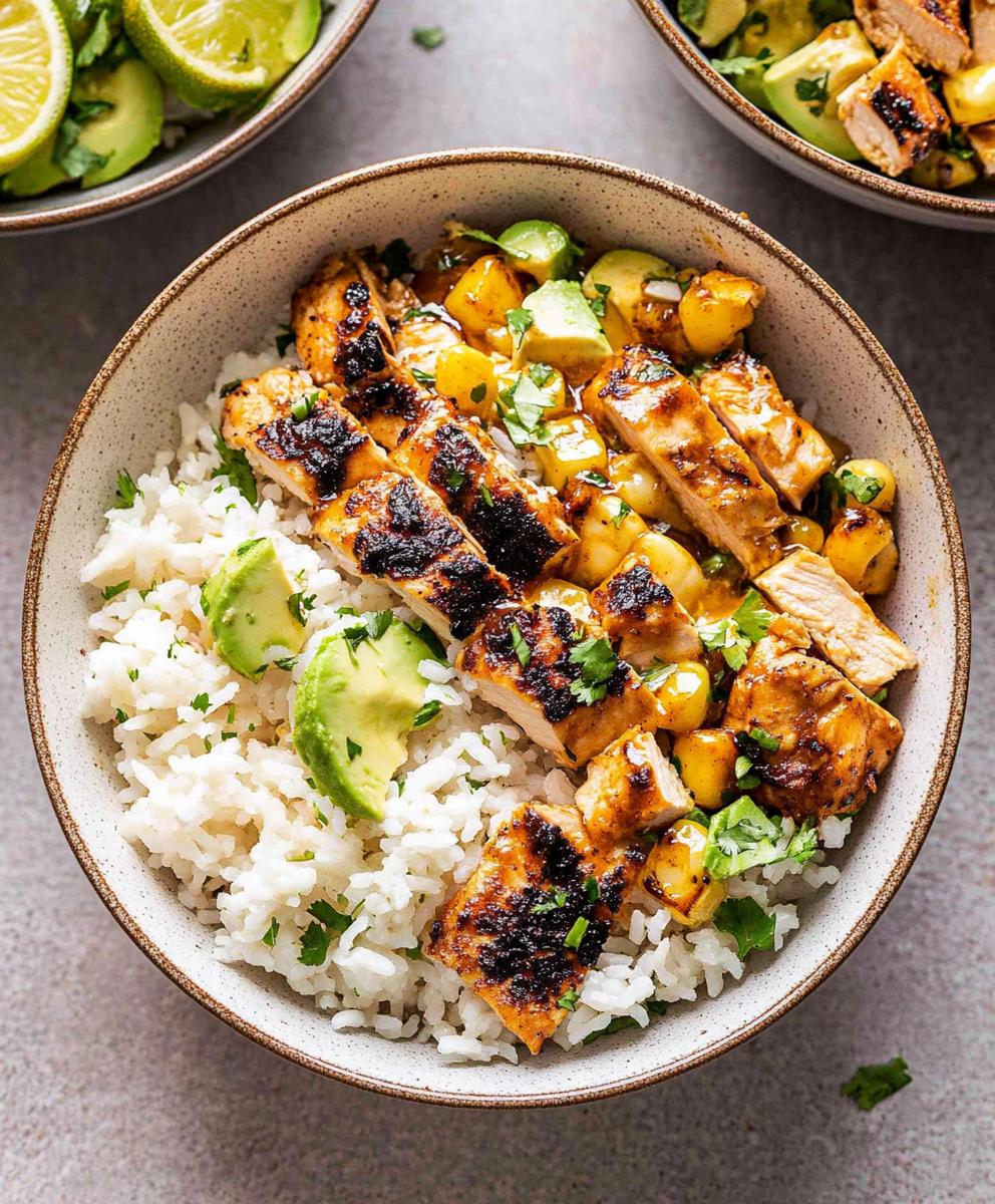Honey Chipotle Chicken Rice Bowls Recipe