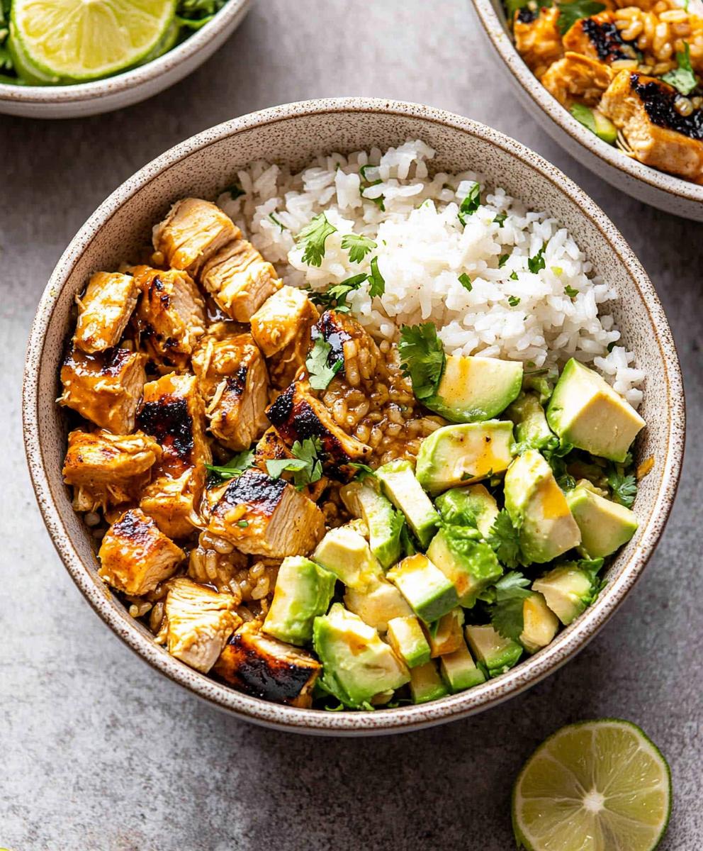 Honey Chipotle Chicken Rice Bowls Recipe