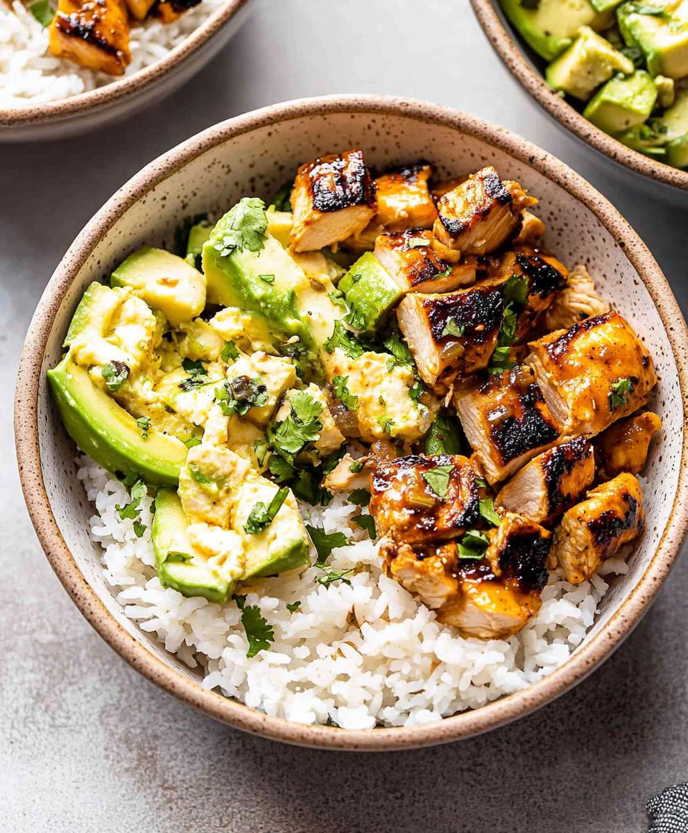 Honey Chipotle Chicken Rice Bowls Recipe