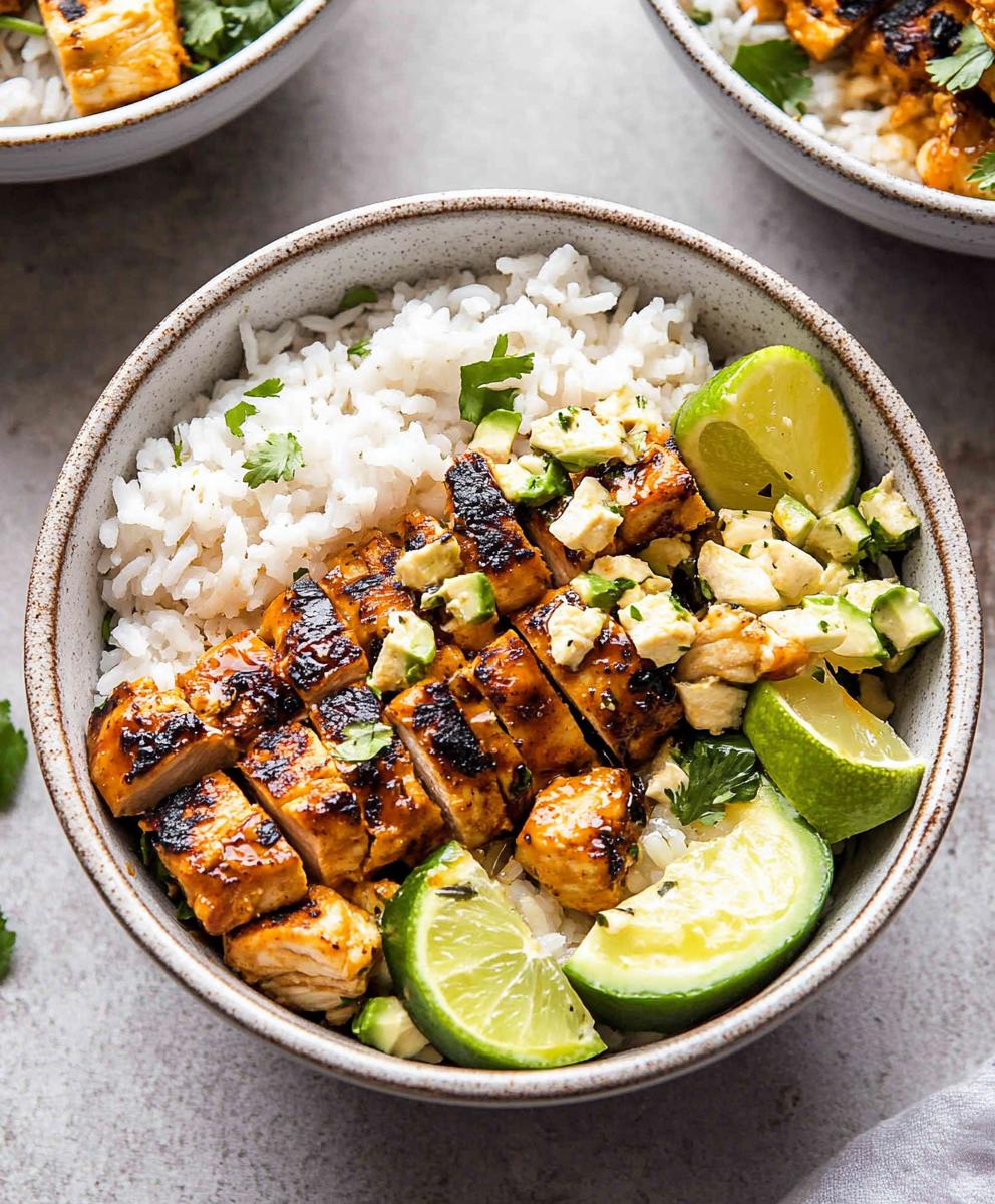 Honey Chipotle Chicken Rice Bowls Recipe