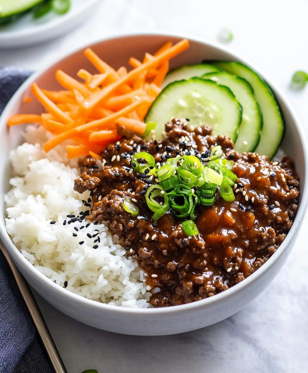 Korean Ground Beef Bowl Recipe