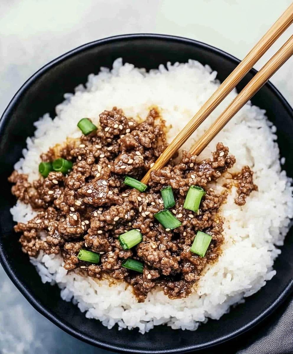 Korean Ground Beef Bowl Recipe