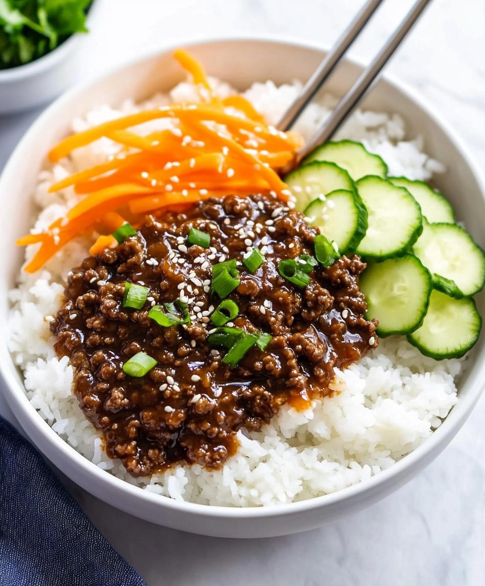 Korean Ground Beef Bowl Recipe