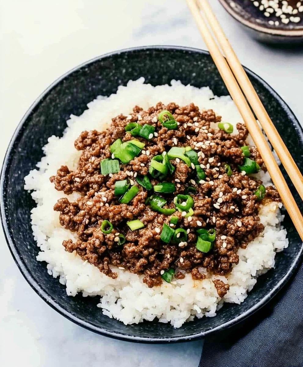 Korean Ground Beef Bowl Recipe