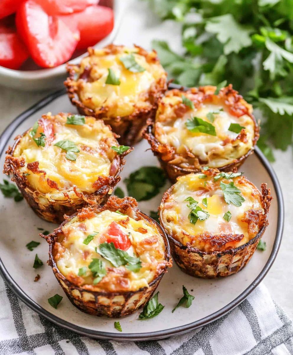 Loaded Egg Hash Brown Muffins Recipe