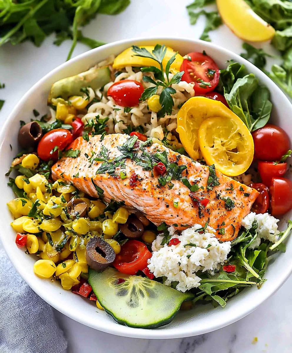 Mediterranean Salmon Bowls Recipe