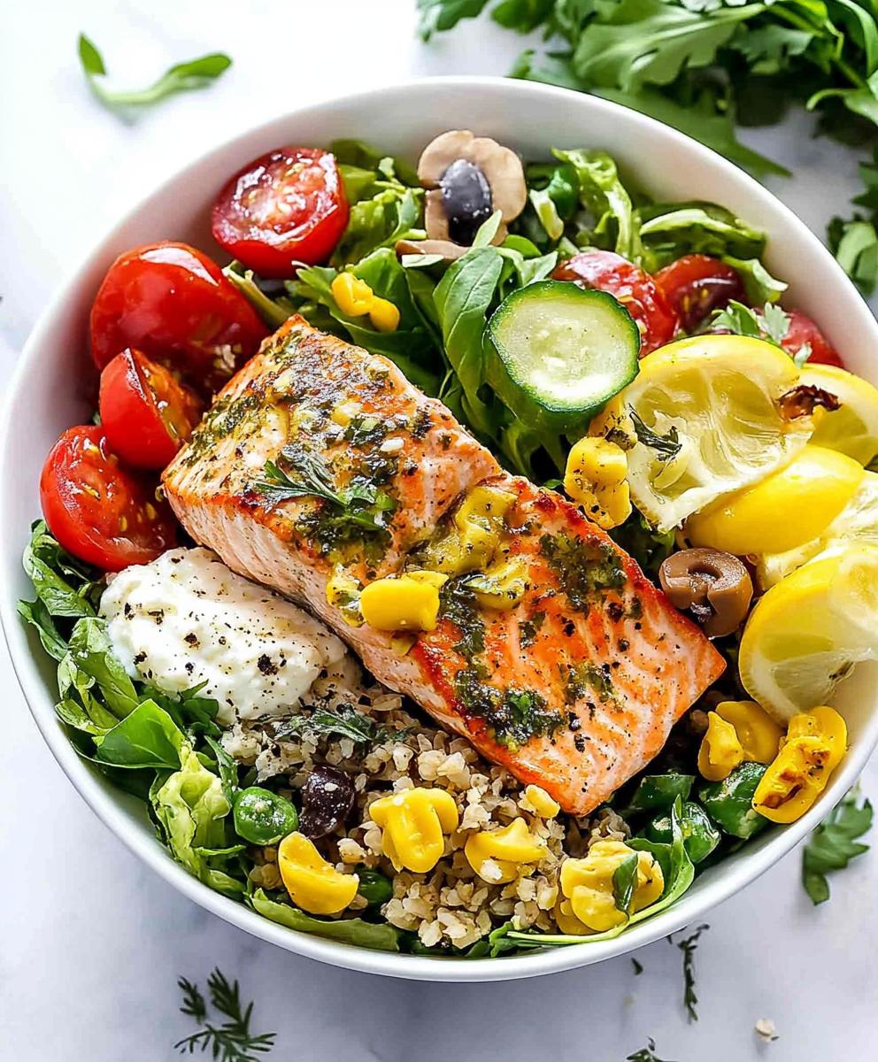 Mediterranean Salmon Bowls Recipe