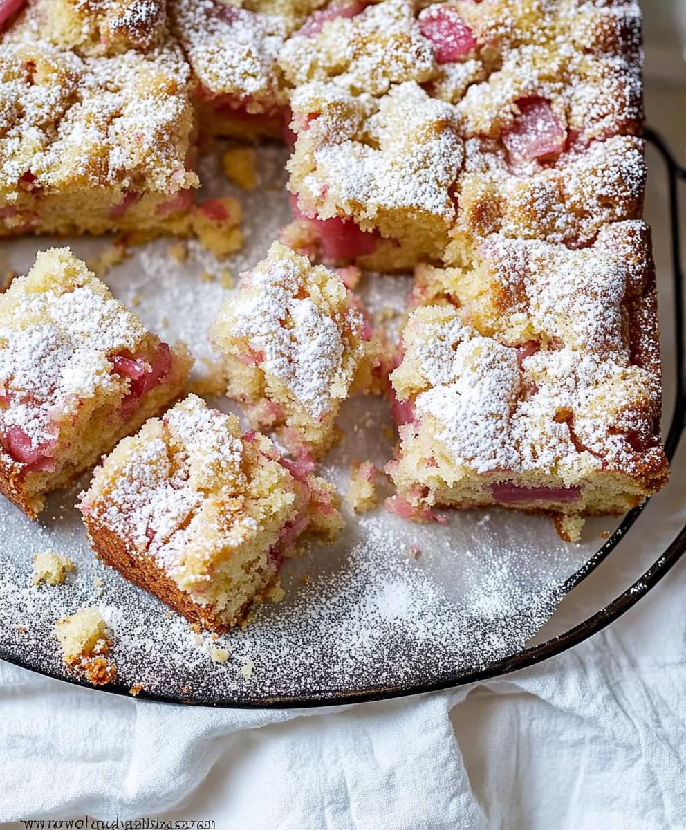 Moist Rhubarb Cake (polish Ciasto Rabarbarowe) Recipe