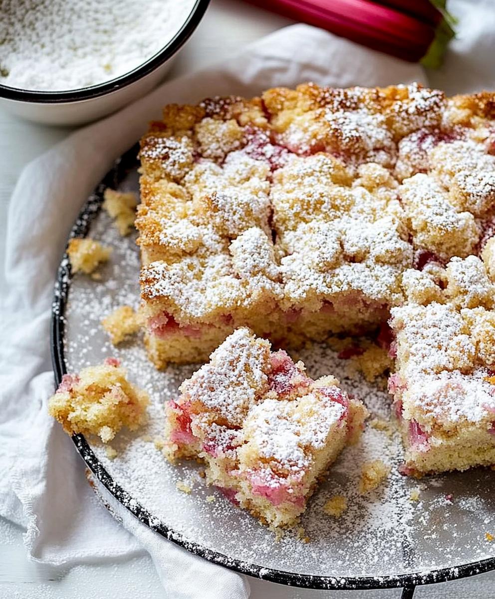 Moist Rhubarb Cake (polish Ciasto Rabarbarowe) Recipe