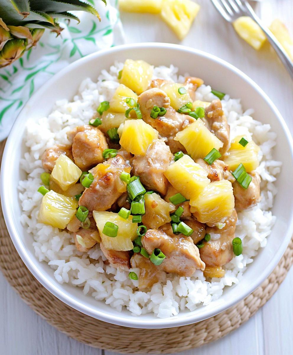 One Pan Pineapple Chicken And Rice Recipe