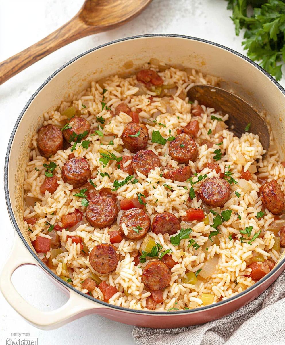 One Pot Smoked Sausage And Rice Recipe