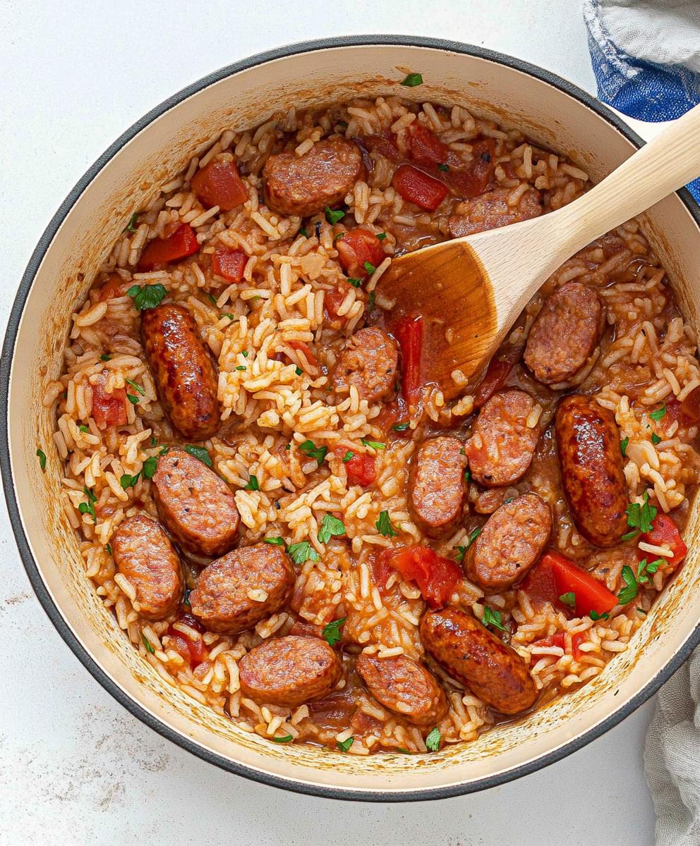 One Pot Smoked Sausage And Rice Recipe