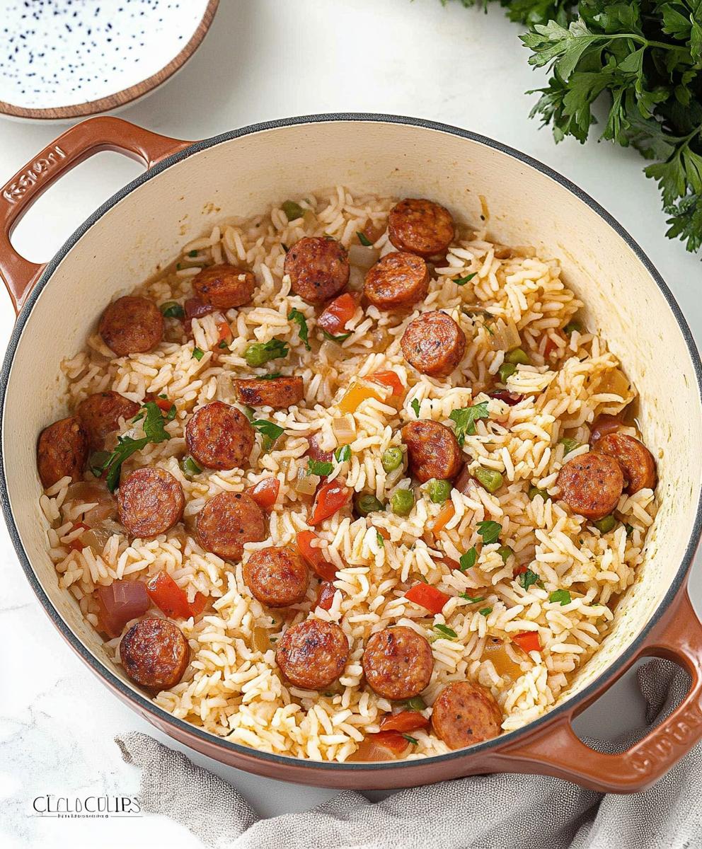 One Pot Smoked Sausage And Rice Recipe