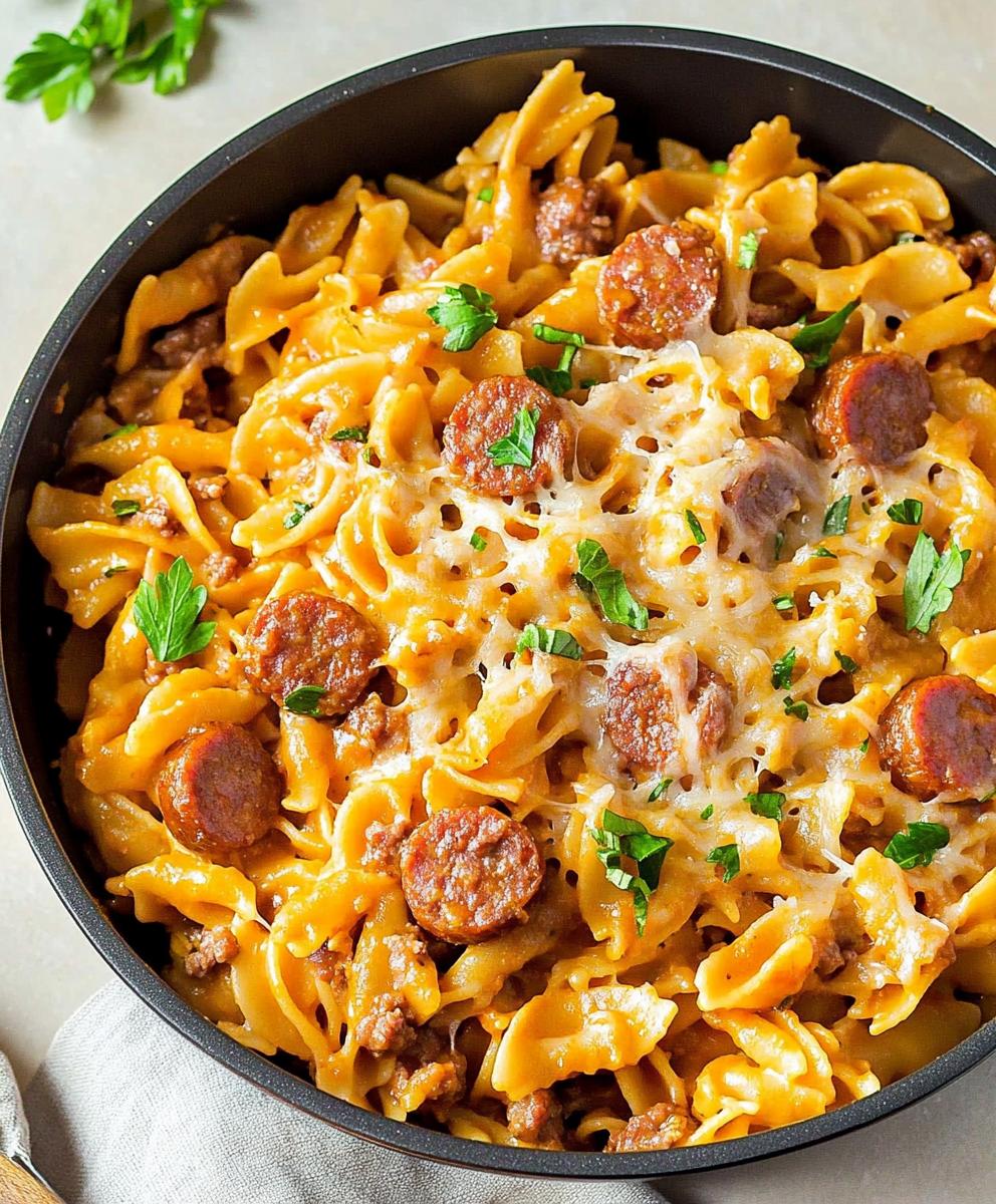 One Pot Smoked Sausage Pasta Recipe