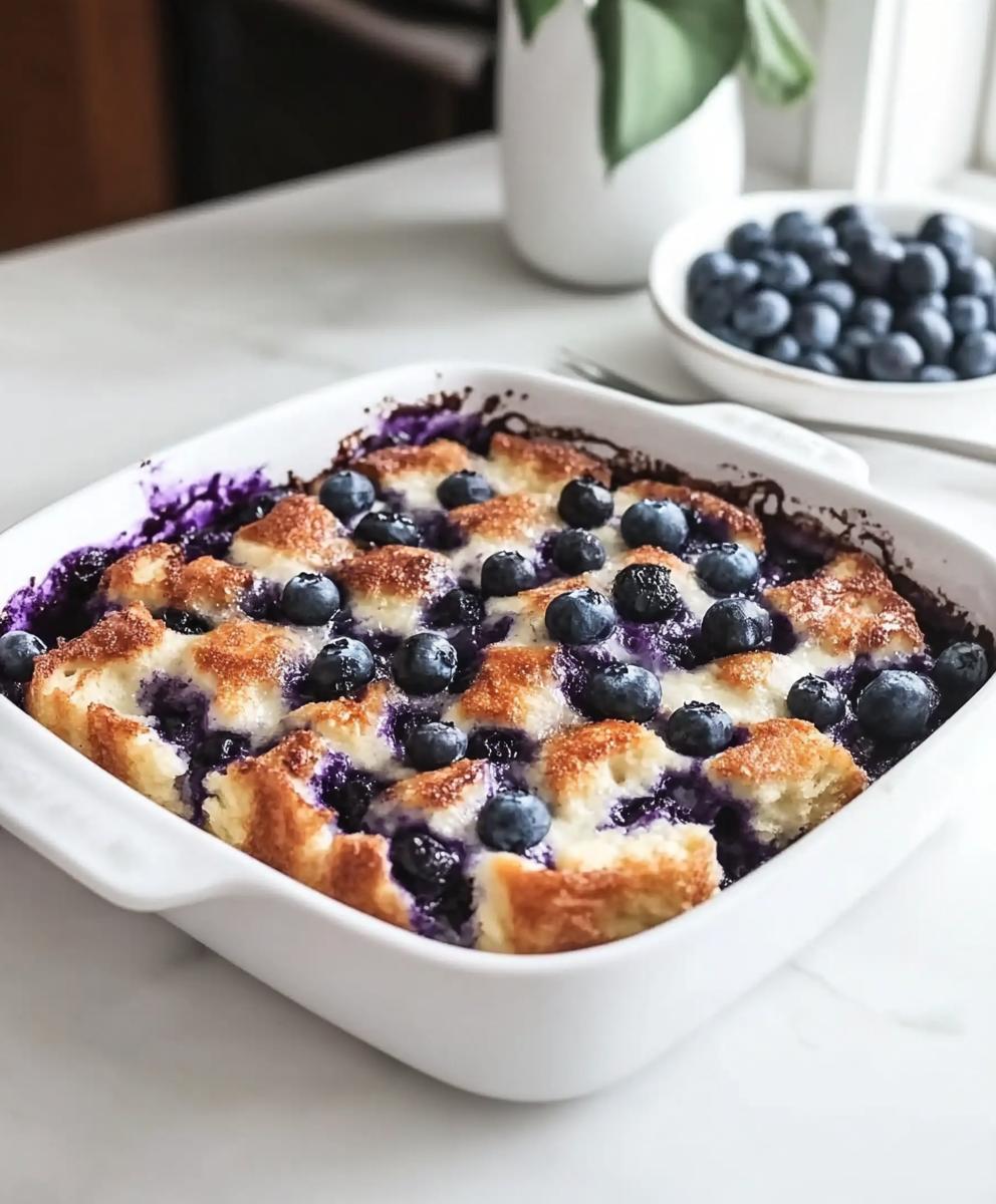 Overnight Blueberry French Toast Casserole Recipe