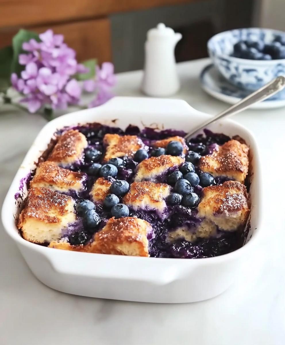 Overnight Blueberry French Toast Casserole Recipe