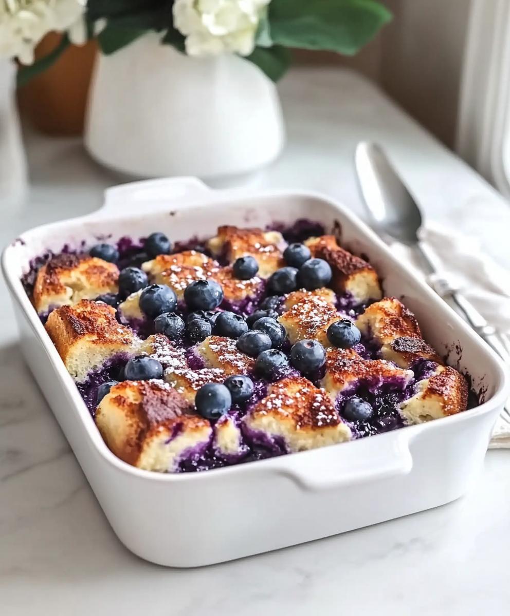 Overnight Blueberry French Toast Casserole Recipe