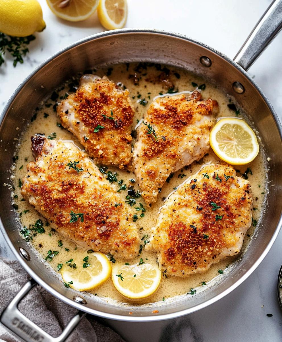 Parmesan Crusted Chicken With Lemon Garlic Butter Sauce Recipe