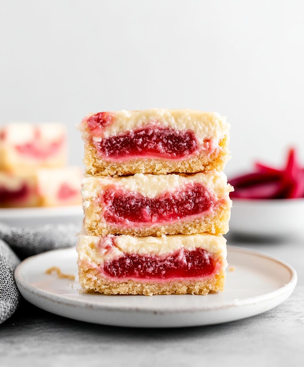 Rhubarb Cheesecake Squares Recipe