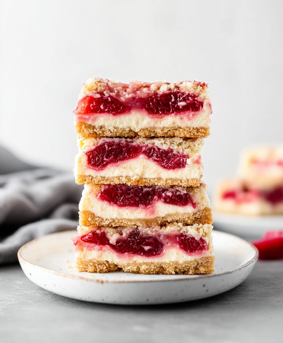 Rhubarb Cheesecake Squares Recipe