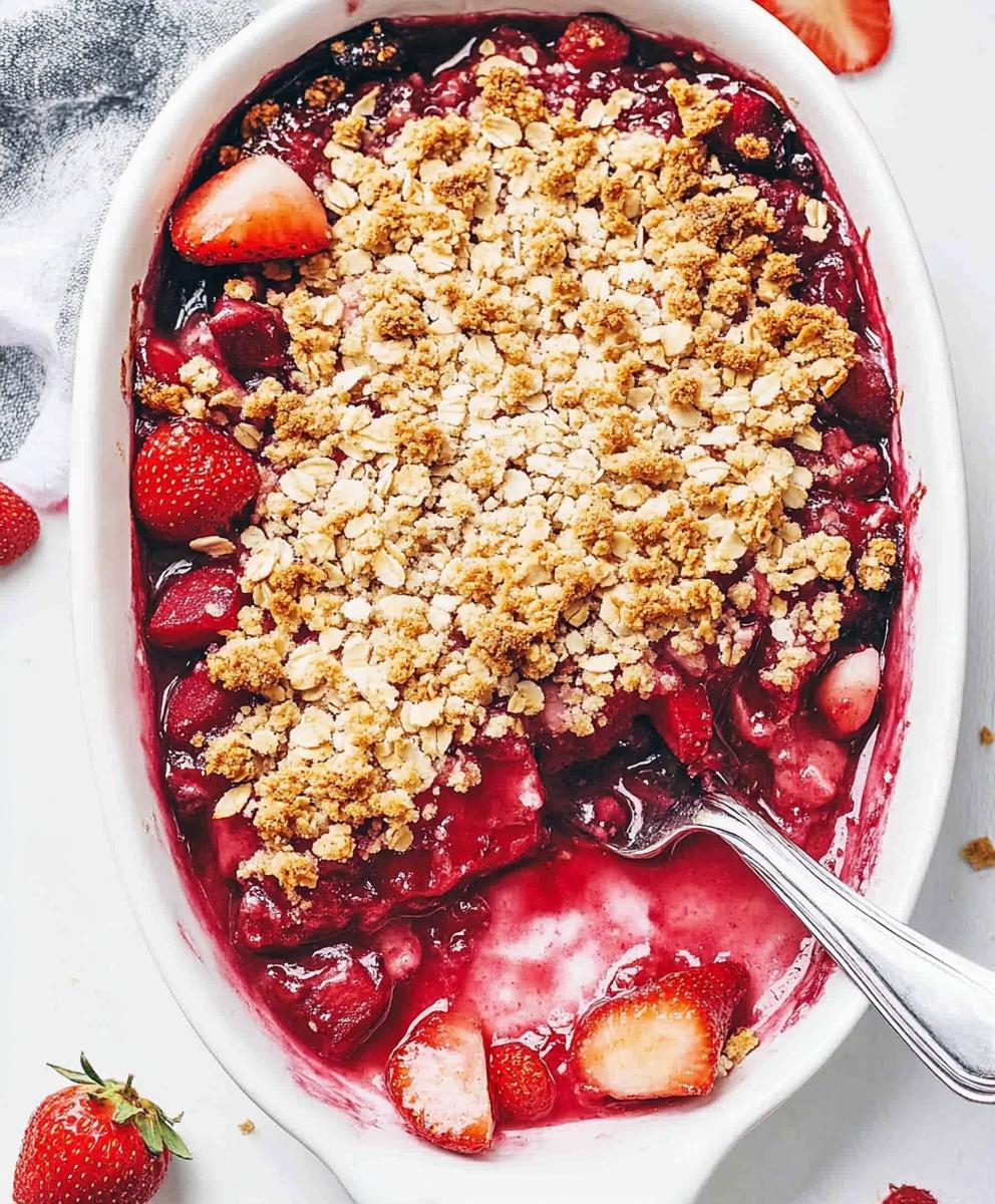 Rhubarb Strawberry Crisp Recipe