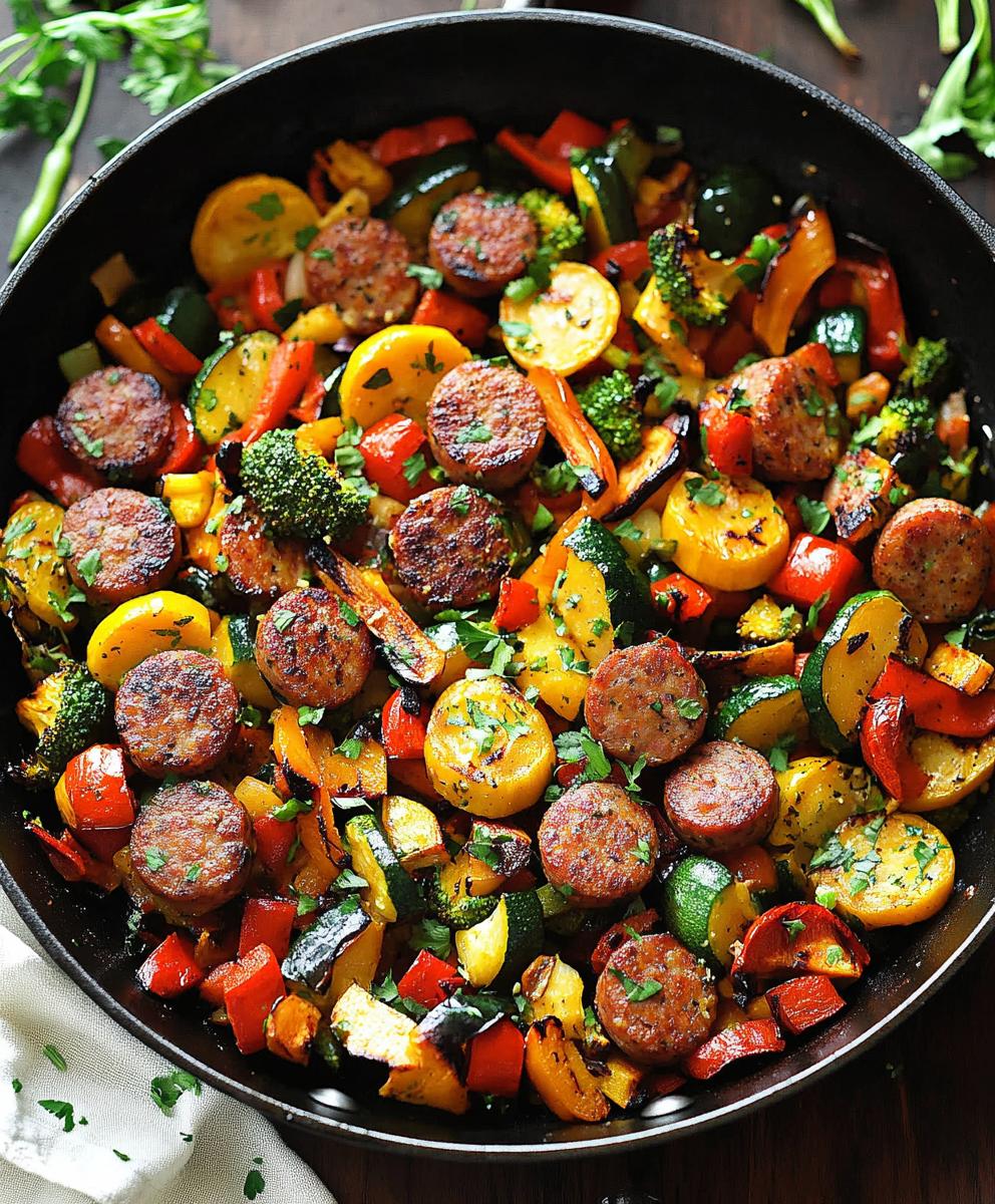 Sausage And Veggies Skillet Recipe