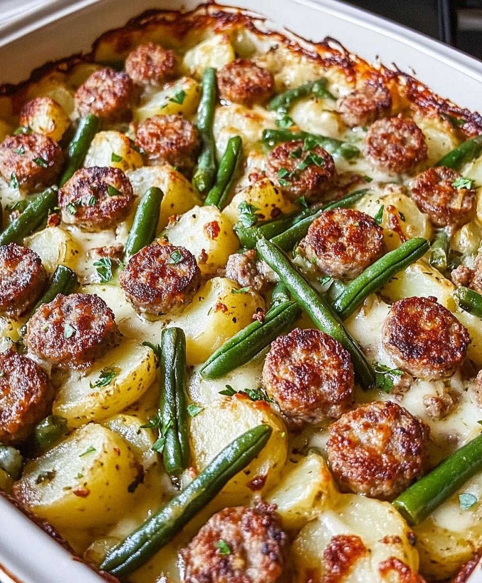 Sausage Green Bean Potato Casserole Recipe
