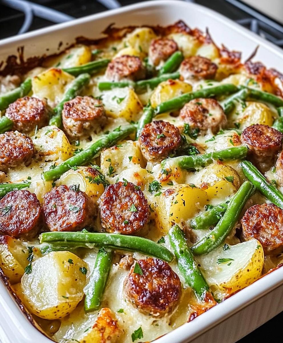 Sausage Green Bean Potato Casserole Recipe