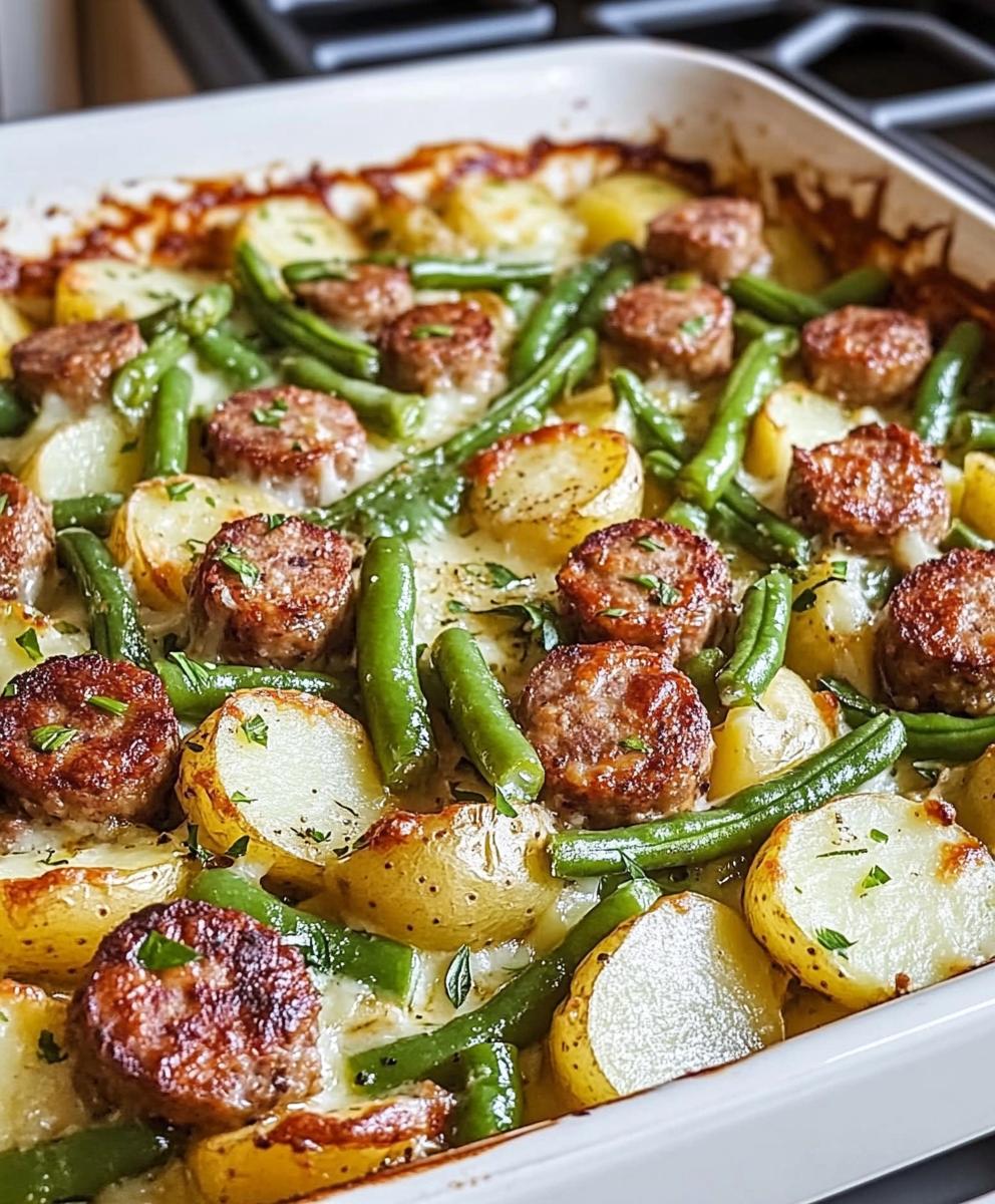 Sausage Green Bean Potato Casserole Recipe