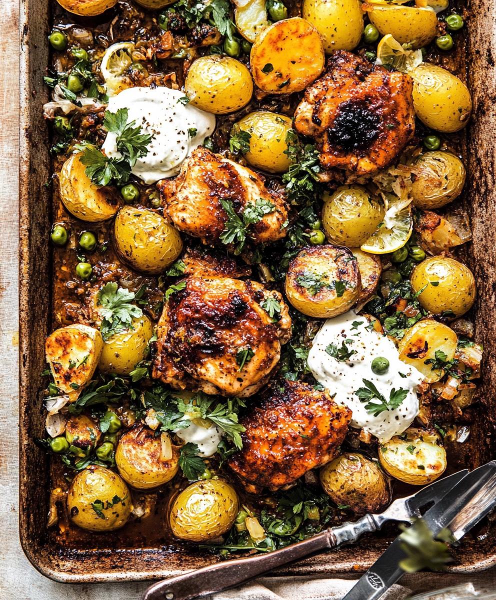 Sheet Pan Lemon Balsamic Chicken And Potatoes Recipe