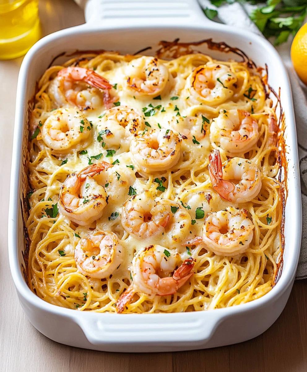 Shrimp Scampi Pasta Bake Recipe