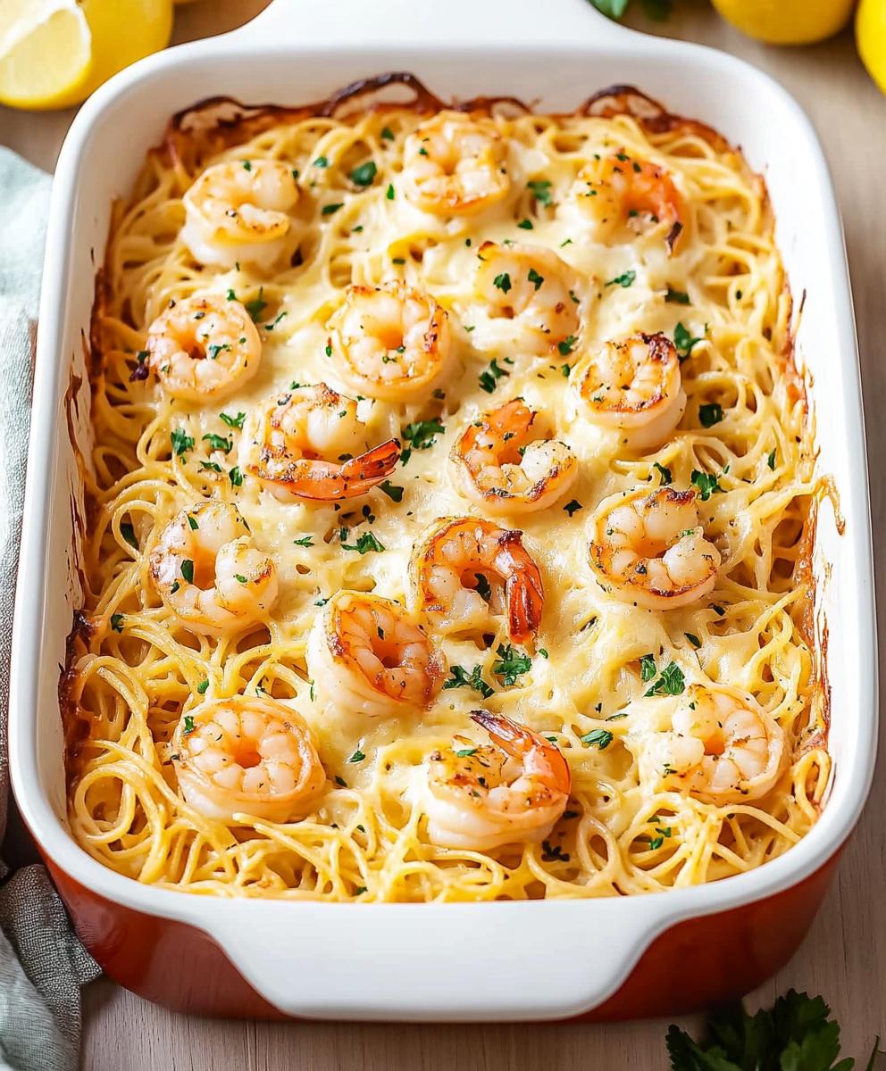 Shrimp Scampi Pasta Bake Recipe