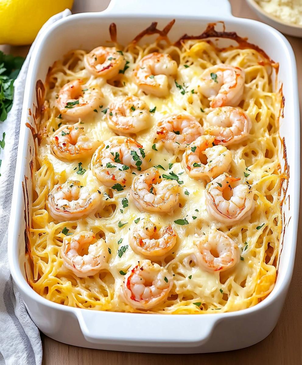 Shrimp Scampi Pasta Bake Recipe