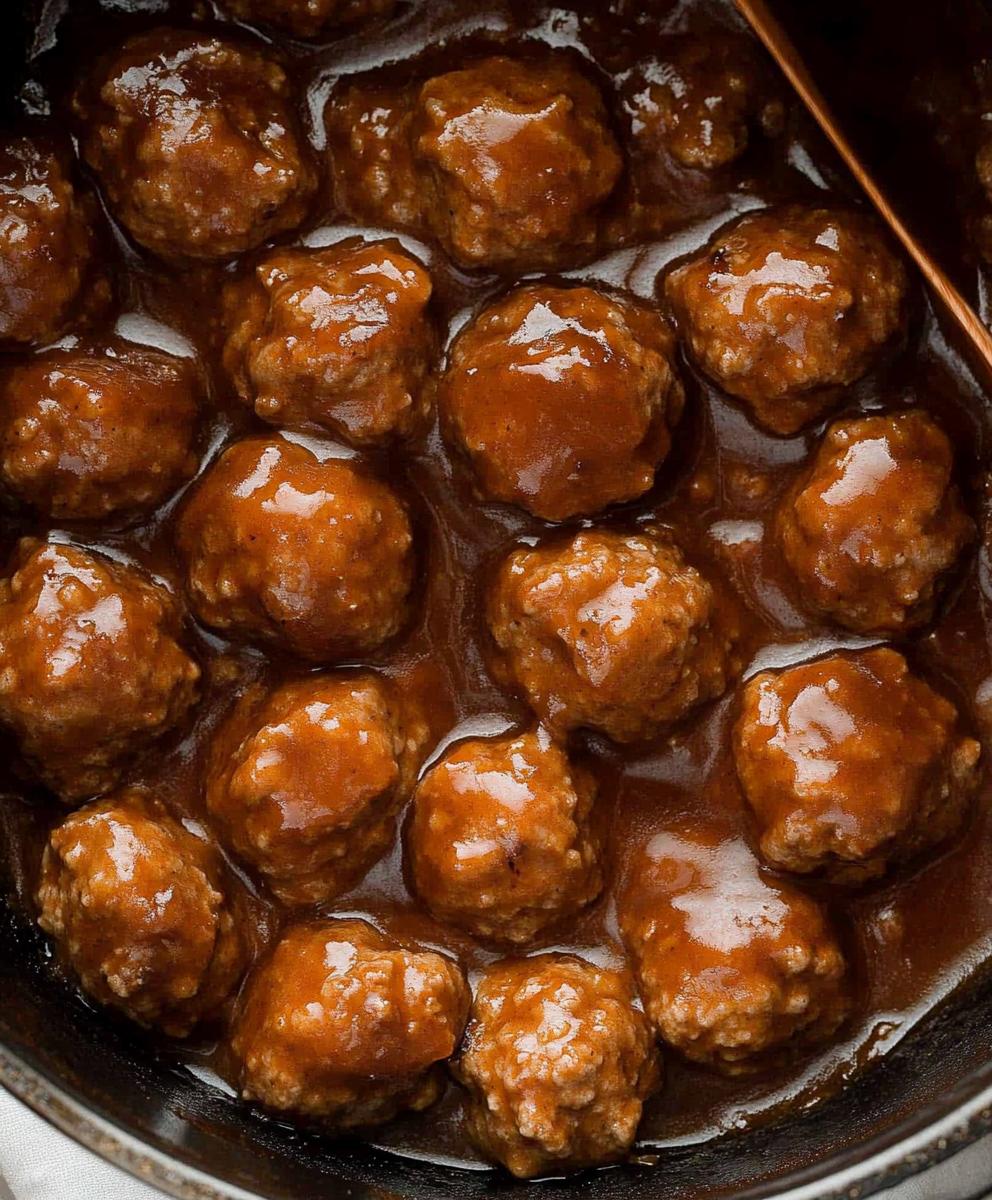 Slow Cooker Salisbury Steak Meatballs Recipe