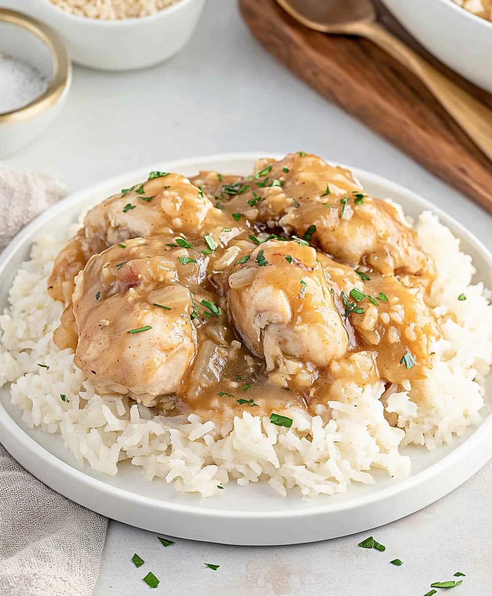 Smothered Chicken And Rice Recipe