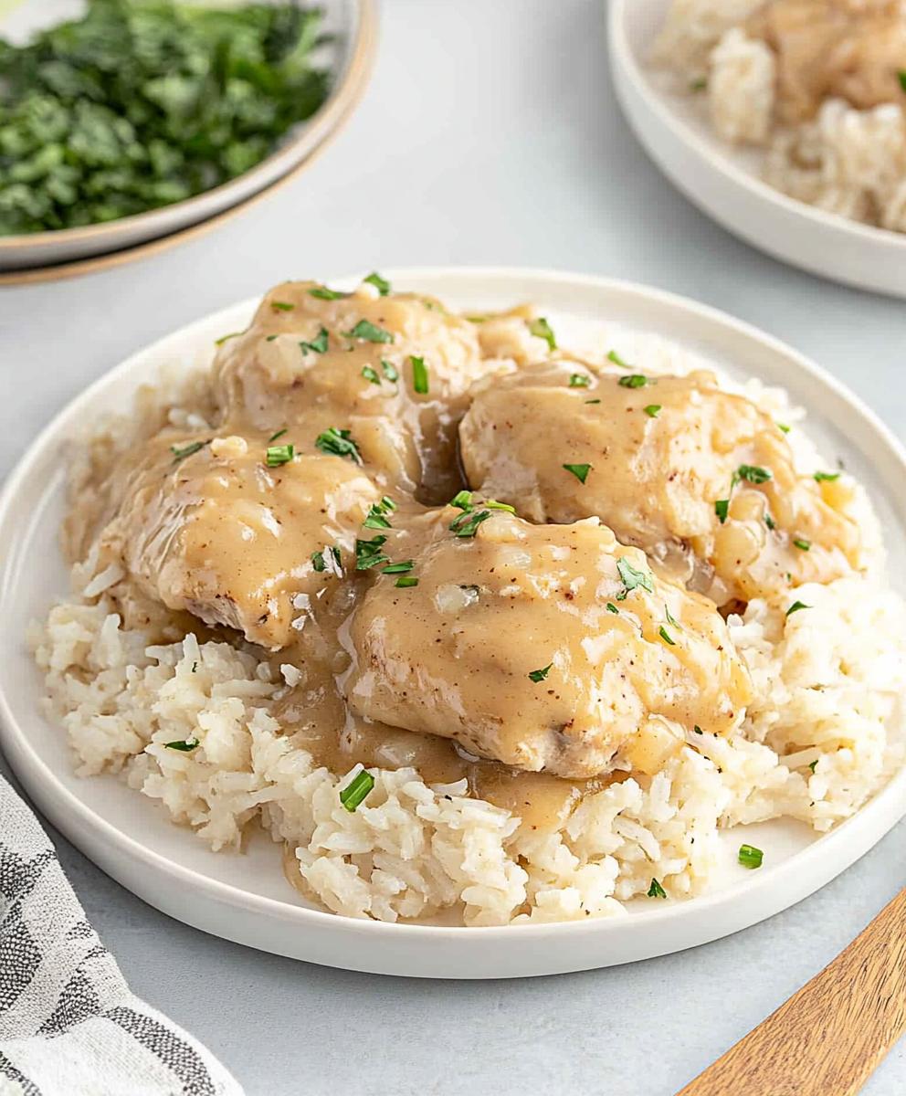 Smothered Chicken And Rice Recipe