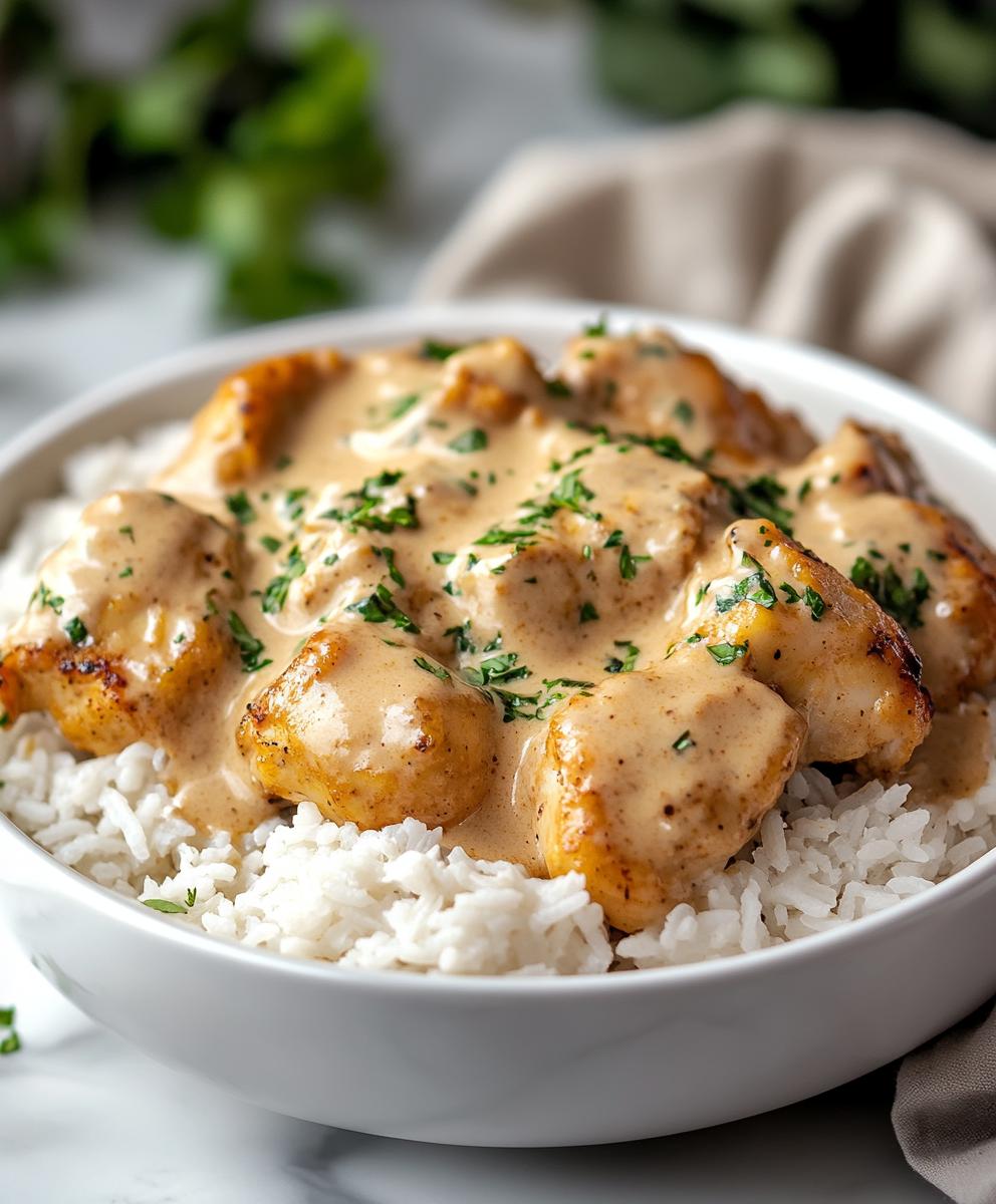 Smothered Chicken With Rice Recipe