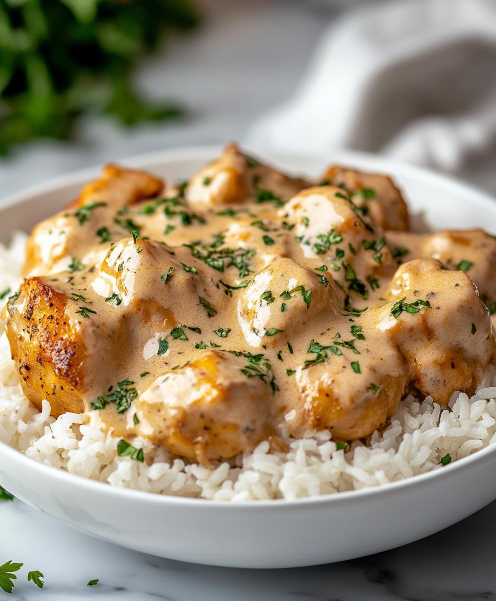 Smothered Chicken With Rice Recipe