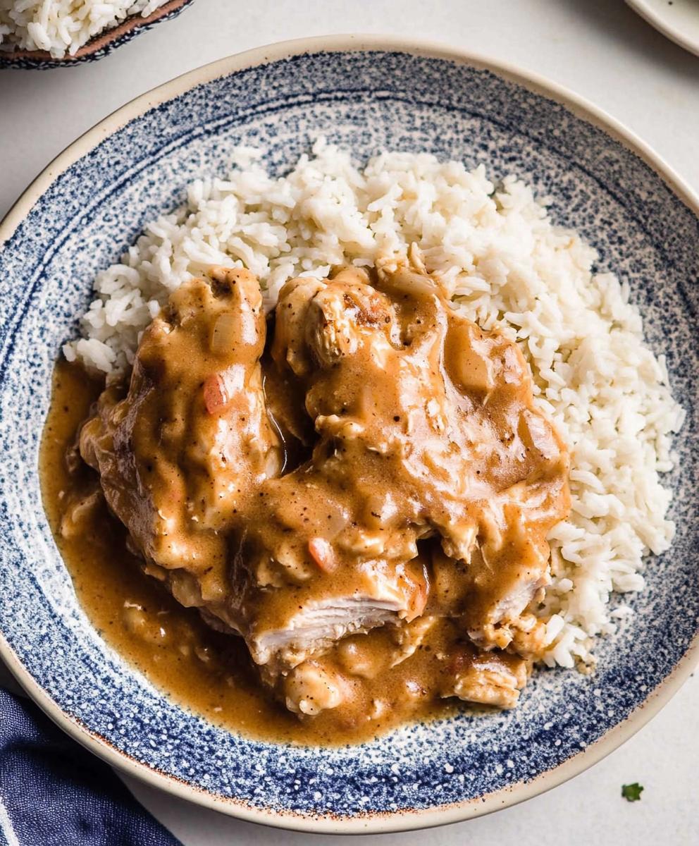 Smothered Chicken With Rice Recipe