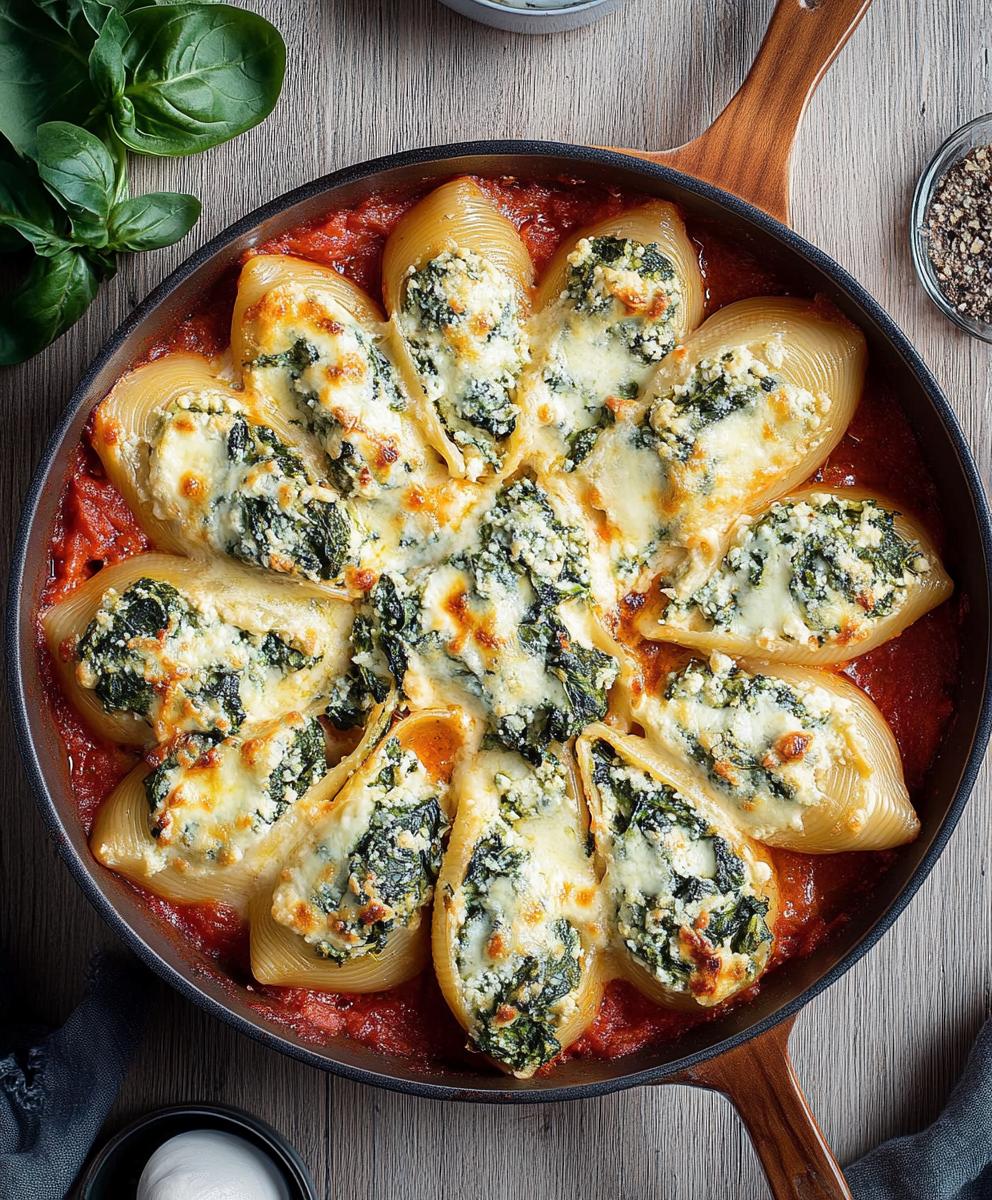 Spinach & Ricotta Stuffed Shells Recipe