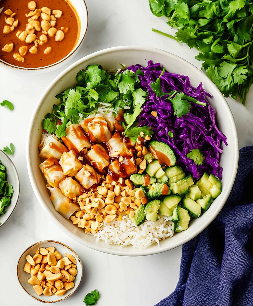 Spring Roll Bowl With Peanut Sauce Recipe