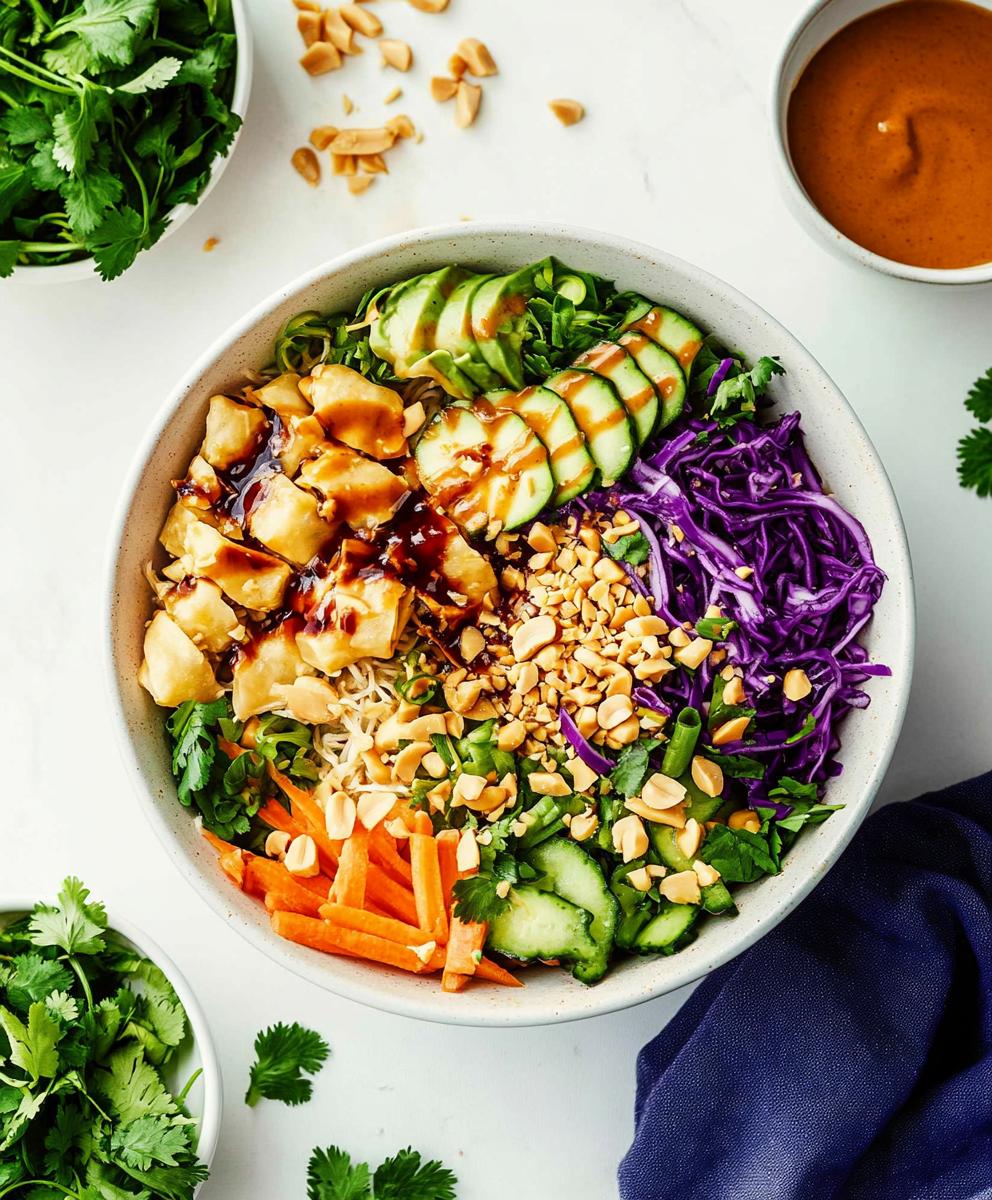 Spring Roll Bowl With Peanut Sauce Recipe